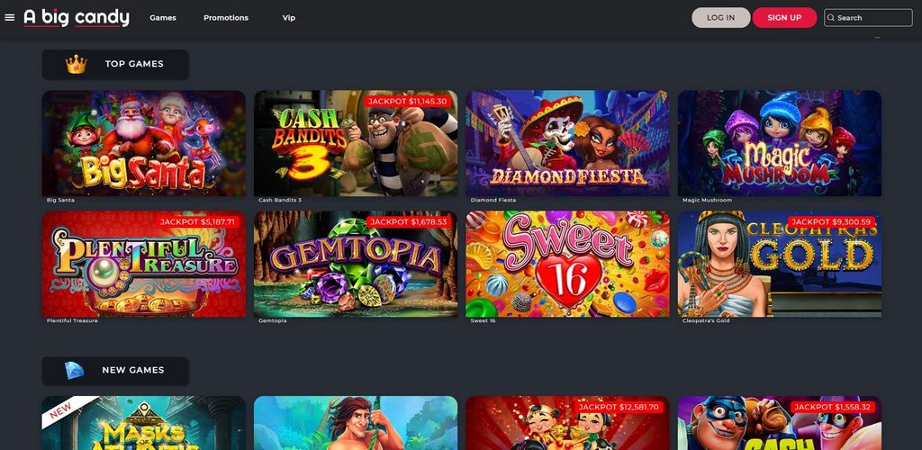 A Big Candy  Casino Site